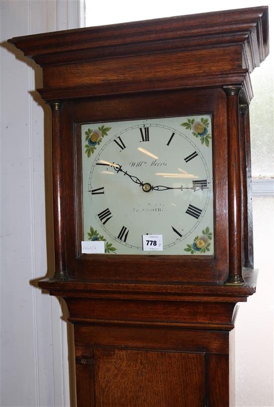 Early 19th century oak thirty hour longcase clock(-)